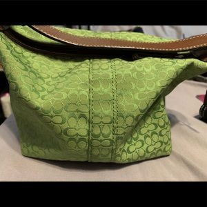 Coach green purse